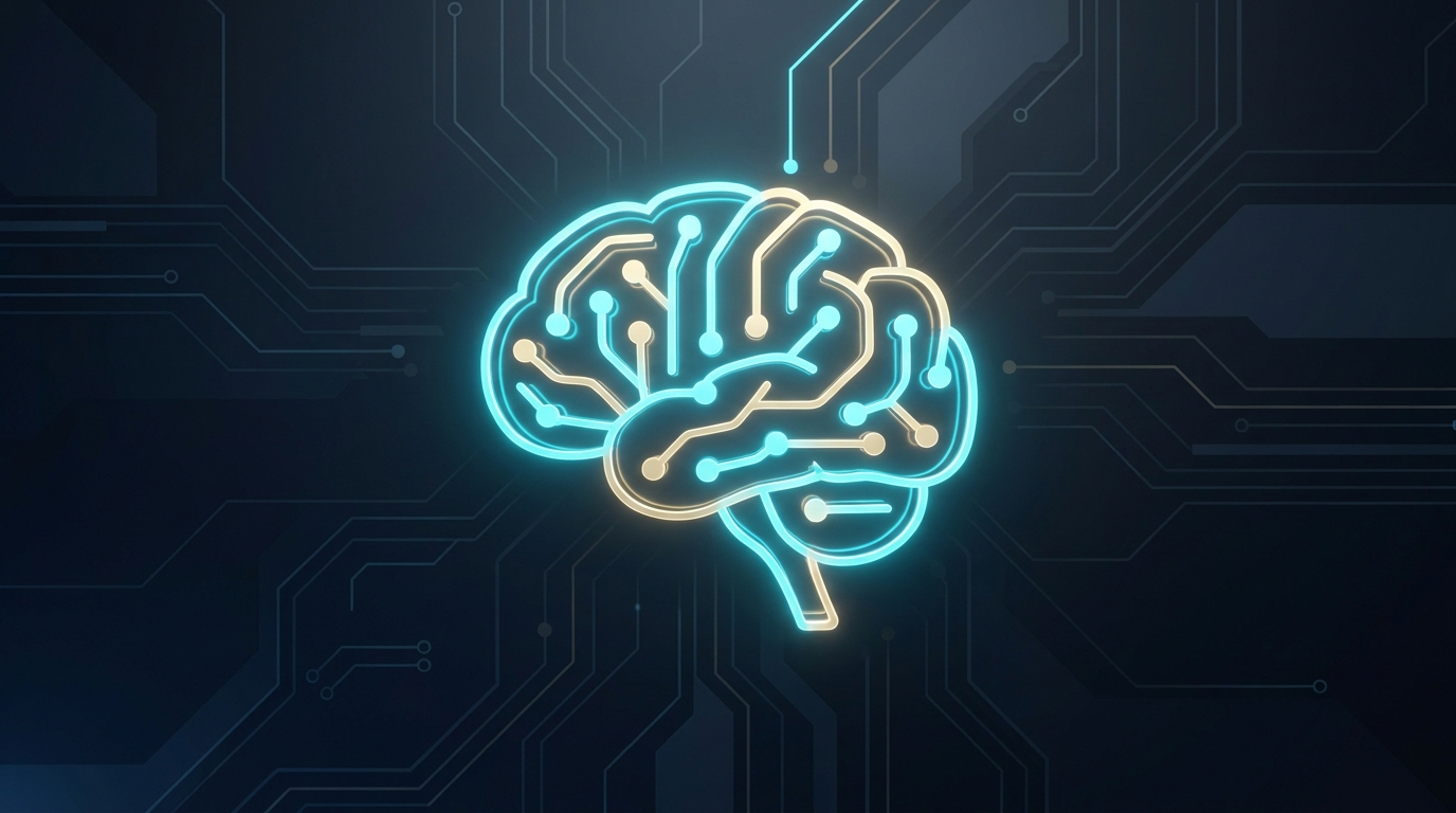 Digital AI brain illustration for prompt system innovation